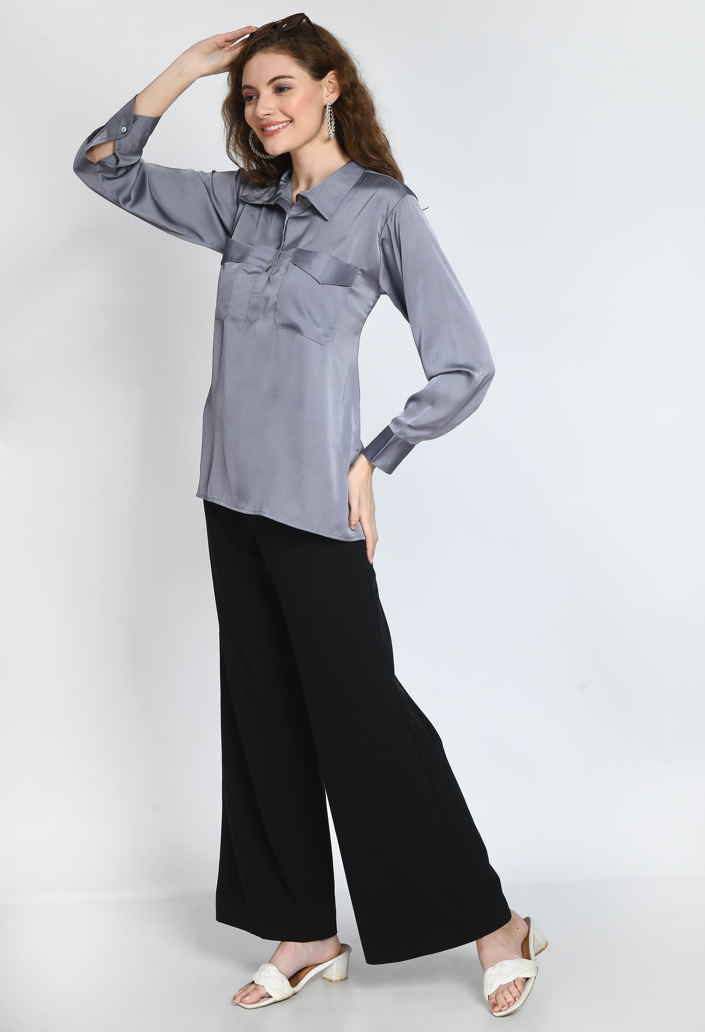 Tia Satin blouse