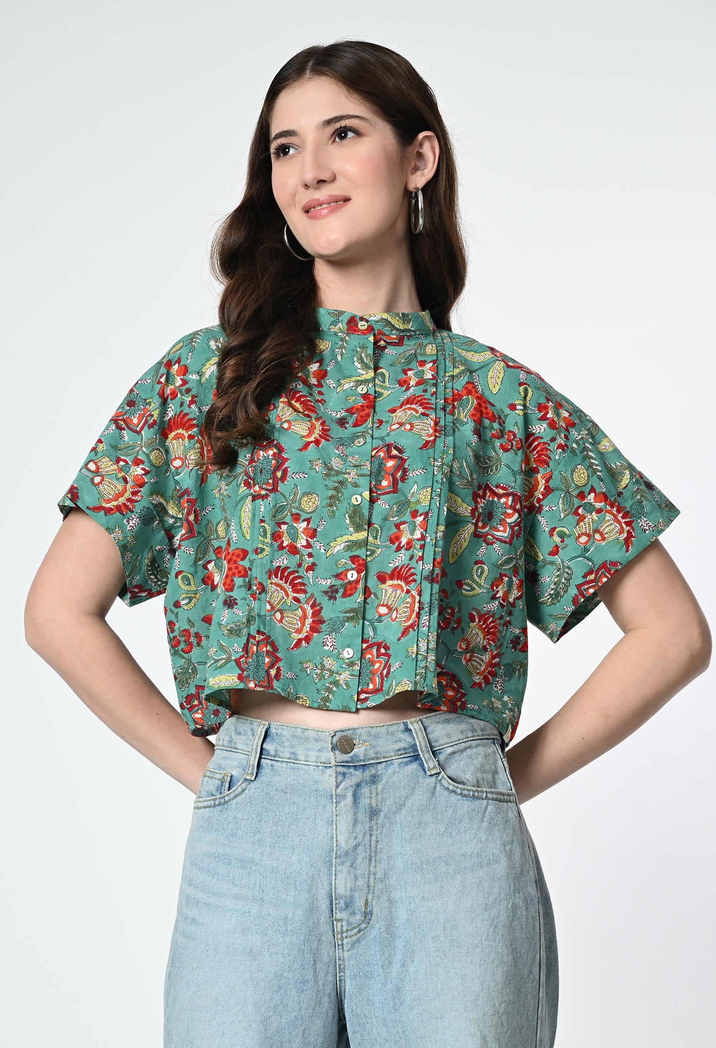 Fern Short sleeve crop Shirt