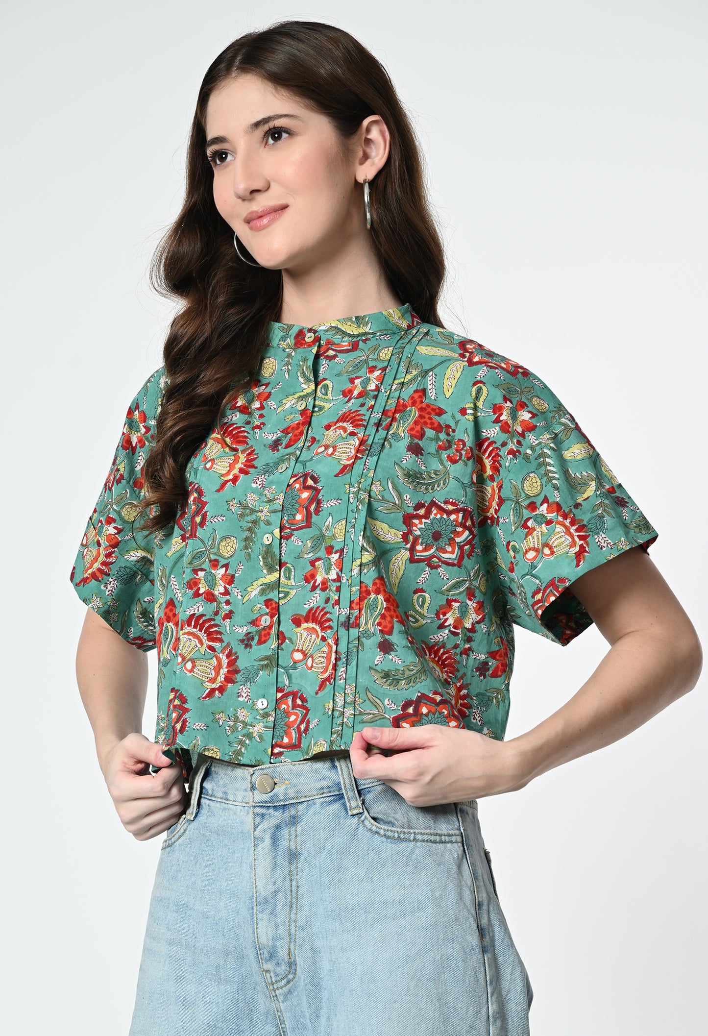 Fern Short sleeve crop Shirt