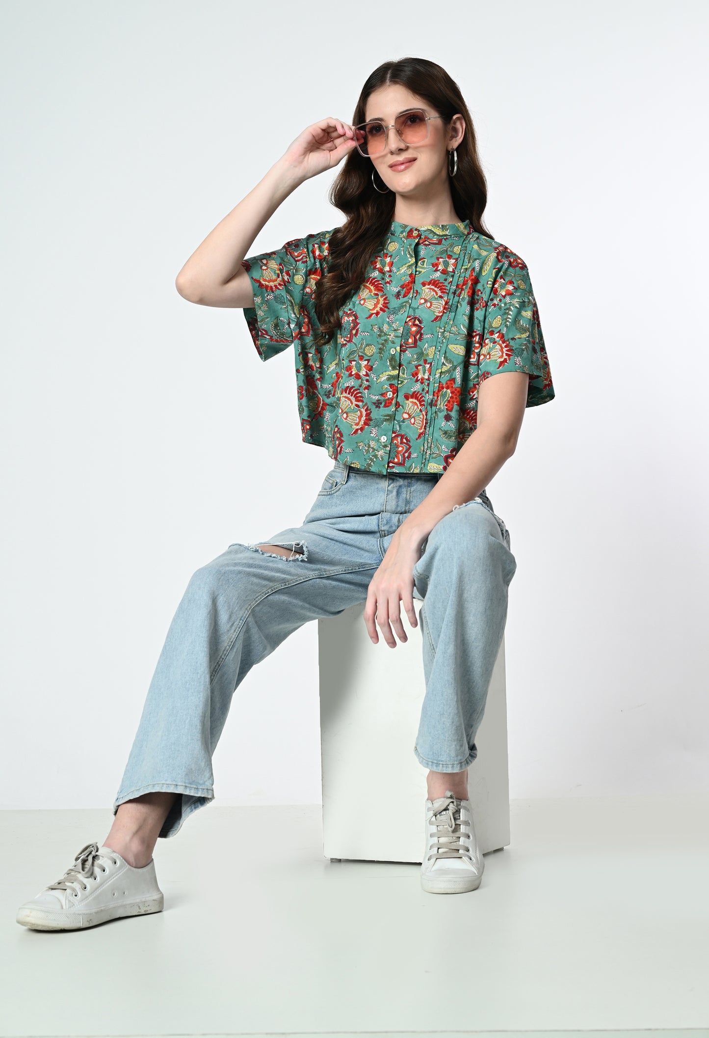 Fern Short sleeve crop Shirt