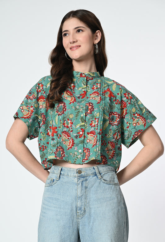 Fern Short sleeve crop Shirt