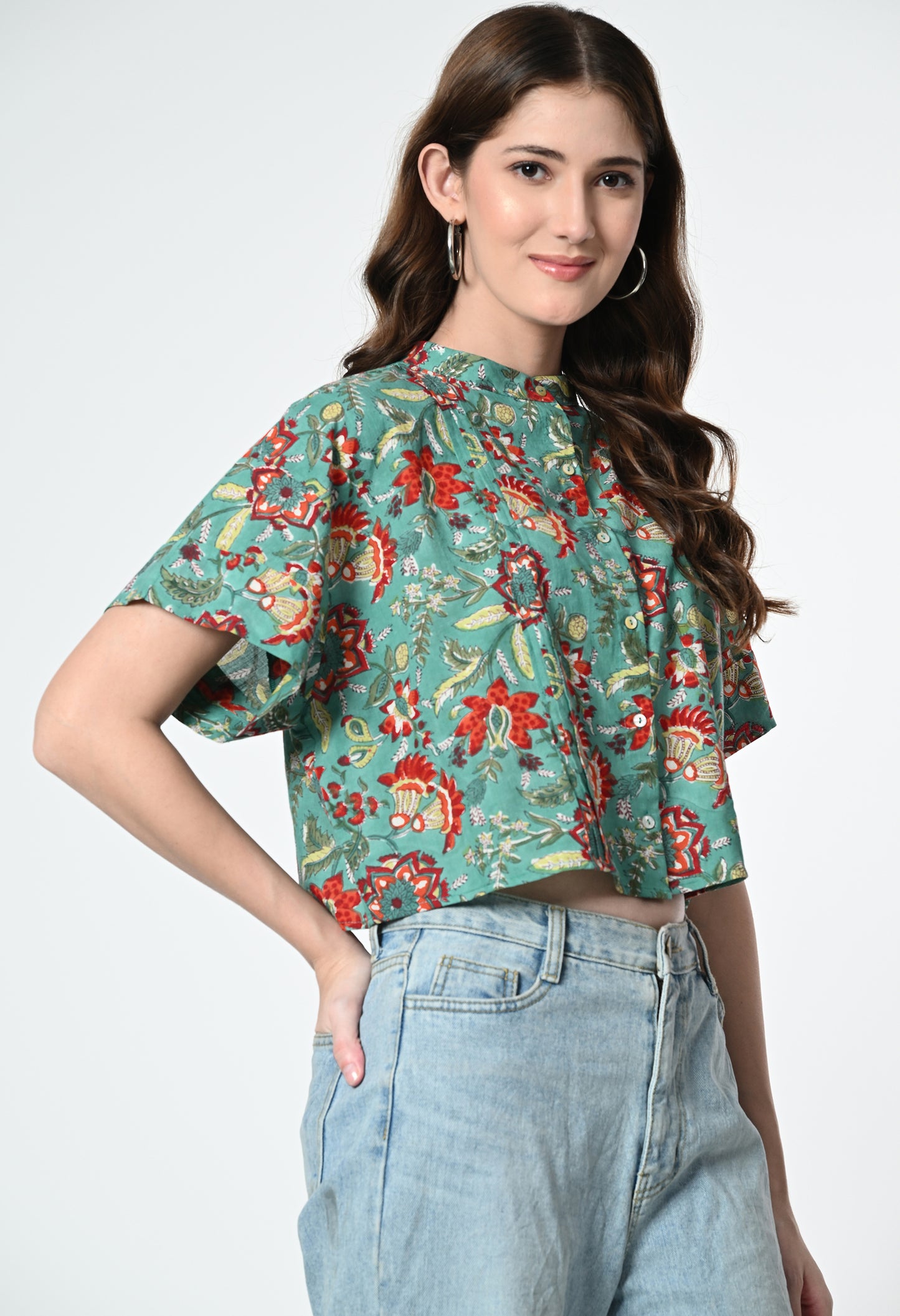 Fern Short sleeve crop Shirt